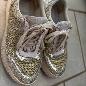 Dolce Vita Stylish Gold and Silver Women's Sneakers